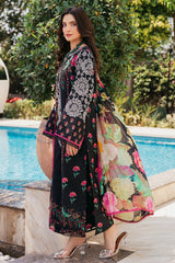 3-PC Unstitched Printed Lawn Shirt with Chiffon Dupatta and Trouser CP4-41