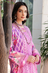 3-PC Unstitched Printed Lawn Shirt with Chiffon Dupatta and Trouser CP4-44