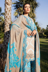 3-PC Unstitched Printed Embroidered Lawn Collection SH5-12