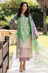 3-PC Unstitched Printed Lawn Shirt with Chiffon Dupatta and Trouser CP4-43