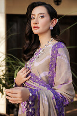 3-PC Unstitched Printed Embroidered Lawn Collection SH5-11