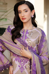 3-PC Unstitched Printed Embroidered Lawn Collection SH5-11