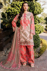 3-PC Unstitched Printed Embroidered Lawn Collection SH5-13