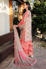 3-PC Unstitched Printed Embroidered Lawn Collection SH5-13