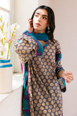 3-PC Printed Lawn Shirt with Chiffon Dupatta and Trouser CPM-4-272