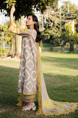3-PC Unstitched Printed Embroidered Lawn Collection SH5-10