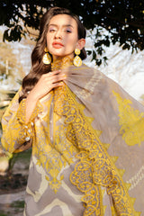 3-PC Unstitched Printed Embroidered Lawn Collection SH5-10