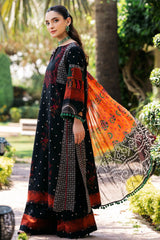 3-PC Unstitched Printed Lawn Shirt with Chiffon Dupatta and Trouser CP4-45