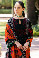 3-PC Unstitched Printed Lawn Shirt with Chiffon Dupatta and Trouser CP4-45