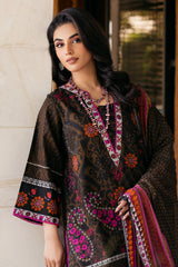 3-PC Unstitched Printed Lawn Shirt with Chiffon Dupatta and Trouser CP4-55