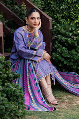 3-PC Unstitched Printed Lawn Shirt with Chiffon Dupatta and Trouser CP4-57