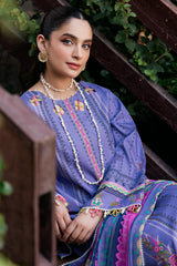 3-PC Unstitched Printed Lawn Shirt with Chiffon Dupatta and Trouser CP4-57