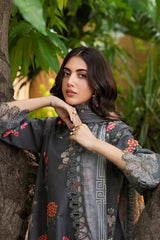 3-PC Embroidered Lawn Shirt with Embroidered Voil Dupatta and Trouser CRN4-19P