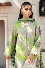 3-PC Printed Lawn Shirt with Chiffon Dupatta and Trouser CPM-4-040