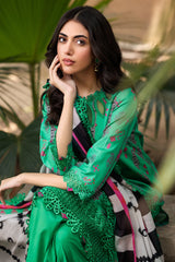 3-PC Embroidered Lawn Shirt with Embroidered Voil Dupatta and Trouser CRN4-25P