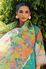 3-PC Printed Lawn Shirt with Chiffon Dupatta and Trouser CPM-4-032