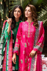 3-PC Embroidered Lawn Shirt with Embroidered Voil Dupatta and Trouser CRN4-25P