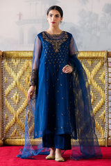 3-PC Embroidered Organza Shirt with Embroidered Organza Dupatta and Trouser CMA-4-203