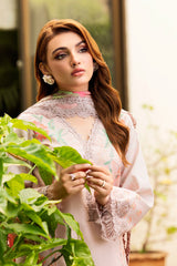 3-PC Embroidered Lawn Shirt with Embroidered Voil Dupatta and Trouser CRN4-23P