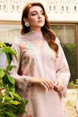 3-PC Embroidered Lawn Shirt with Embroidered Voil Dupatta and Trouser CRN4-23P