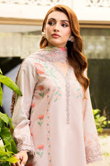 3-PC Embroidered Lawn Shirt with Embroidered Voil Dupatta and Trouser CRN4-23P