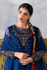 3-PC Embroidered Organza Shirt with Embroidered Organza Dupatta and Trouser CMA-4-203