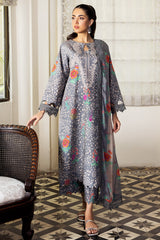 3-PC Embroidered Lawn Shirt with Embroidered Chiffon Dupatta and Trouser CRN4-16P