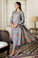 3-PC Embroidered Lawn Shirt with Embroidered Chiffon Dupatta and Trouser CRN4-16P