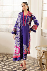 3-PC Embroidered Lawn Shirt with Embroidered Chiffon Dupatta and Trouser CRN4-11P