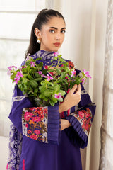 3-PC Embroidered Lawn Shirt with Embroidered Chiffon Dupatta and Trouser CRN4-11P