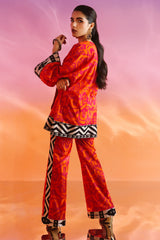 2-PC Printed Cotton Shirt with Trouser CPM-4-298