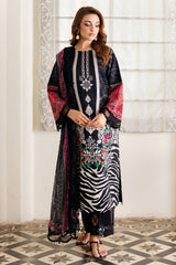 3-PC Unstitched Embroidered Lawn Shirt with Embroidered Chiffon Dupatta and Trouser CRN4-13