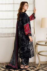 3-PC Unstitched Embroidered Lawn Shirt with Embroidered Chiffon Dupatta and Trouser CRN4-13