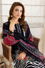 3-PC Unstitched Embroidered Lawn Shirt with Embroidered Chiffon Dupatta and Trouser CRN4-13