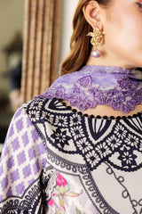 3-PC Printed Lawn Shirt with Embroidered Chiffon Dupatta and Trouser AS4-55