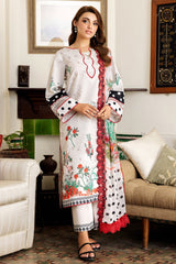 3-PC Embroidered Lawn Shirt with Embroidered Chiffon Dupatta and Trouser CRN4-15P