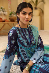 3-Pc Printed Lawn Unstitched With Lawn Dupatta CP22-85