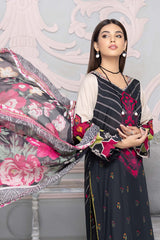 3-Pc Printed Lawn Unstitched With Chiffon Dupatta CP22-94