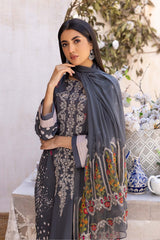 3-Pc Charizma Unstitched Embroidered Lawn Shirt With Embroidered Chiffon Dupatta AN23-13