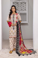 3-Pc Charizma Lawn Printed Suit with Embroidered Dupatta PEC22-58-S