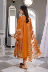 3-PC Unstitched Printed Lawn Shirt with Chiffon Dupatta and Trouser CP4-027