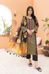 3-Pc Printed Lawn Unstitched With Voil Dupatta CP22-030