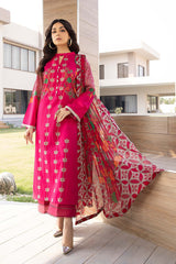 3-Pc Printed Lawn Unstitched With Chiffon Dupatta CP22-007