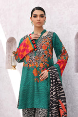 3-Pc Unstitched Printed Staple Suit With Embroidered Wool Shawl Dupatta CPMW3-01