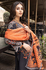3-Pc Charizma Unstitched Printed Lawn With Embroidered Dupatta CPE23-06