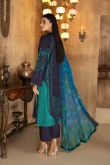 3 PC Unstitch Embroidered Lawn Shirt with Chiffon Dupatta AN22-08