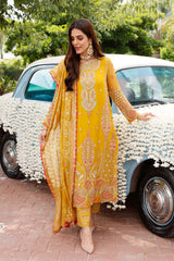 3-Pc Charizma Unstitched Premium Chiffon Collection CPC23-03