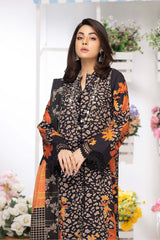 3-Pc Printed Lawn Unstitched With Chiffon Dupatta CP22-065