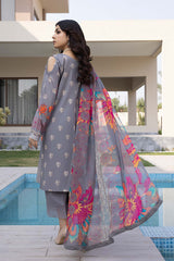 3-Pc Printed Lawn Unstitched With Chiffon Dupatta CP22-008