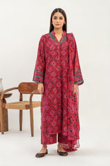 3-Pc Printed Khaddar Shirt with Trouser & Chiffon Dupatta CPM-3-210